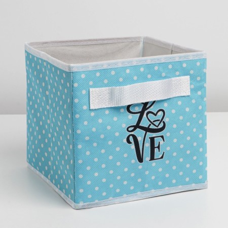 Organizer for storage, coffee for linen "Love", 19.5 x 19 x 19.5 cm.-1