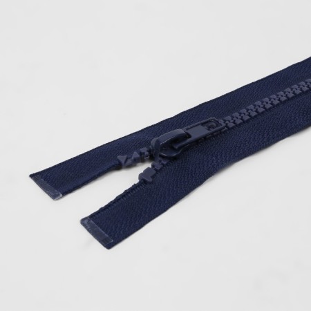 Lightning "Tractor", No. 5, connective, 2 runners, automatic locks, 90 cm, dark blue color-1