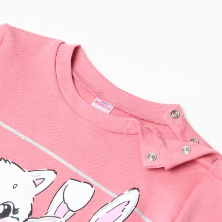 Longslit for a girl, dark pink color, height 86 cm-1
