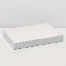 Box for cookies, silver, 22 x 15 x 3 cm