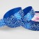 Satiner tape "Pattern", 25 mm × 23 ± 1 m, white color/blue No. 040