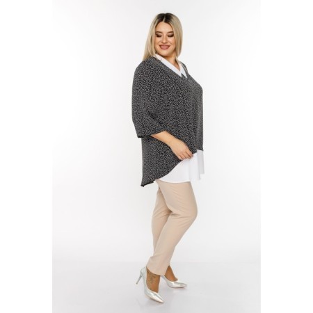 Female tunic, size 74, black and white color-3
