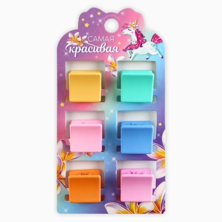 Hair crab "The most beautiful", set 6 pcs, 2.5 x 2.5 x 1.5 cm-1