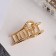 Hair crab "Liberty" heart, 4 cm, matte gold