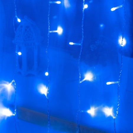 Garland "Curtain" 2 × 3 m, IP20, transparent thread, 720 LED, glow blue, 8 modes, 220 V-1