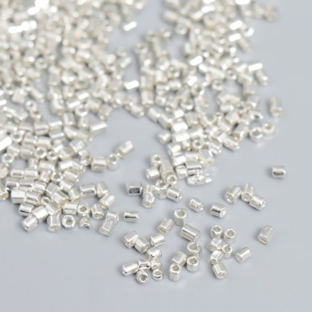 Glass beads 12/0 "cylinder. Silver" 10 g