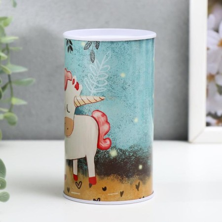 Копилка металл "Единорог" МИКС 12х6,5х6,5 см-4
