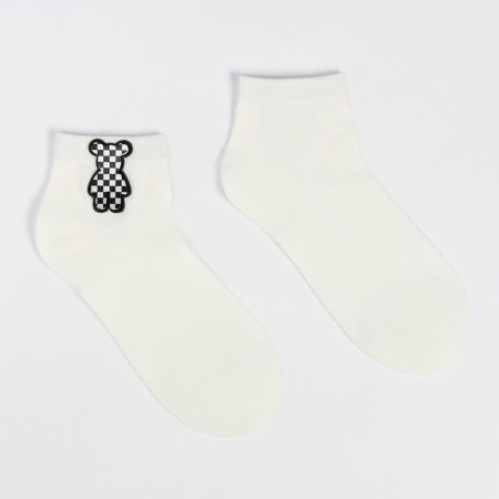 Women's socks "Bear in the cage" A. Nzhvyp1301-04, white color, river 36-40-1