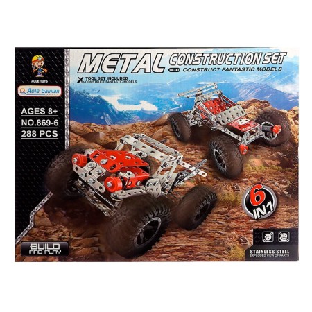 Metal designer "Transport", 6 assembly options, 288 parts-4