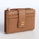 Women's wallet on the button, beige color