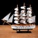 The ship souvenir medium "Pillad", white sides, white sails, 45x9x41 cm