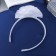 Hair cap "Schoolgirl" a cloud strip, d 10 cm, white