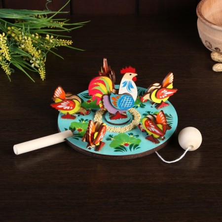 Souvenir "Kuritsy coating with a rooster", D = 16 cm, mix