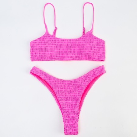 Swimsuit female separate minku pink color, size 46-4
