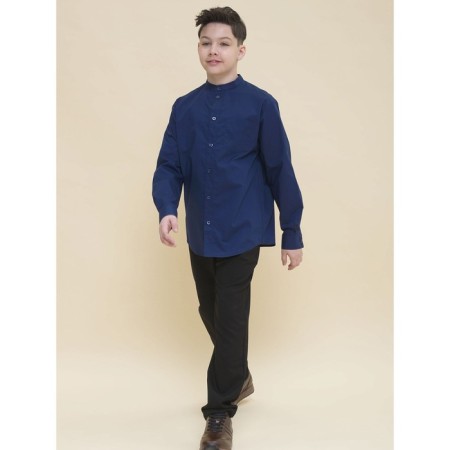 Hotgog shirt for boys, height 122 cm, dark blue color-7