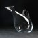 Glass decanter with a pen, 1.6 l, 33 × 13.5 × 17.5 cm