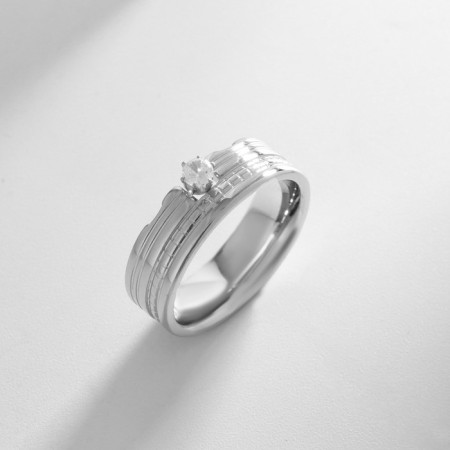 Ring Xuping Crown, white color in silver, size 18
