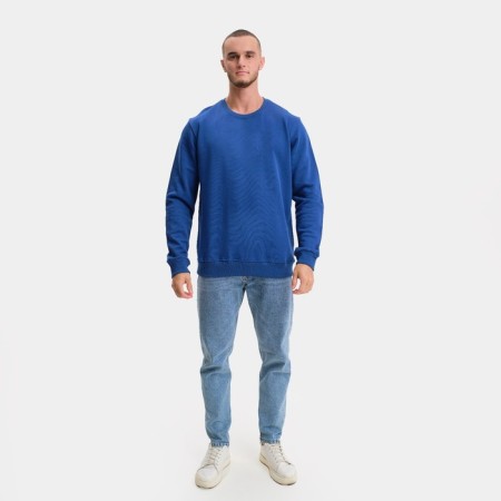 Male sweatshirt, indigo color/print mix, size 46 (m)