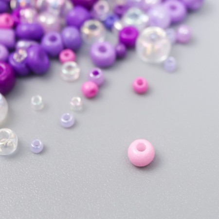 Glass beads 6/0-15/0 "assorted violet" d = 1.5-4 mm, nr 10g-1
