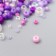 Glass beads 6/0-15/0 "assorted violet" d = 1.5-4 mm, nr 10g
