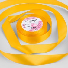 Satin tape, 25 mm × 23 ± 1 m, sunny color No. 16