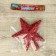Tip "star" fluffy shine, 18.5x20 cm, red