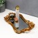 Interior polystone stand with the Golden Flowers mirror is rectangular 23x40 cm