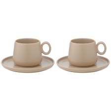 Tkano Essential Tea Set, 250 ml, 2 pcs, beige color