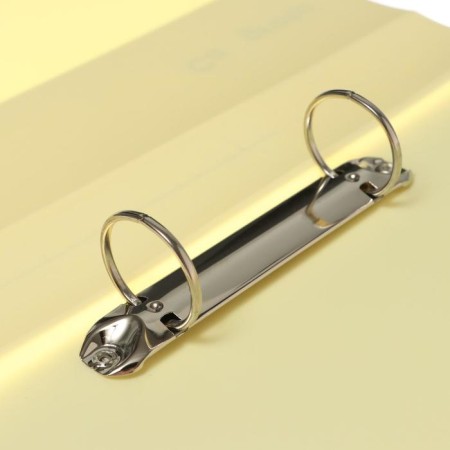 Folder on 2 rings A4, Calligrata, 40 mm, 700 μm, pocket at the end, yellow vanilla-2