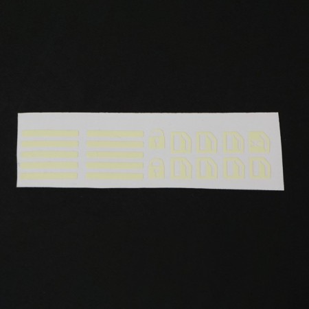The sticker is photoluminescent, green, set 20 pcs-1