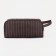 Lightning cosmetic bag, external pocket, brown color