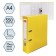 A4, 75 mm, calligrata registrar folder, PVC, embossing "lins", metallic edging, pocket for a spine, collected, yellow, mix