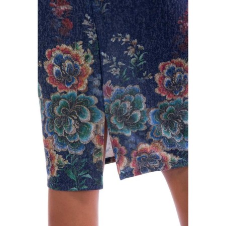 Female dress, size 44, blue color-5