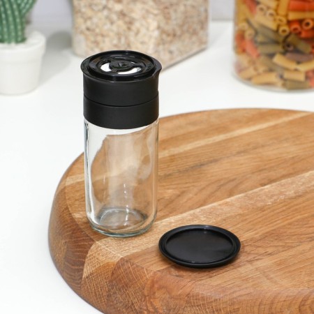 Mill for spices, assembled with a ceramic mechanism 100 ml, black color-2