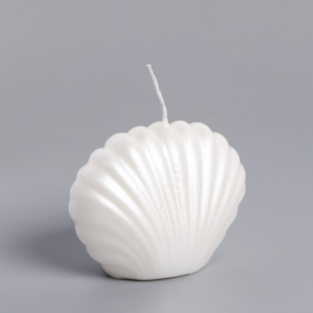Figure candle varnished in the gift box "shell", 3.2x4.5 cm, pearl-2