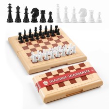 Board game 2 in 1: chess, checkers (King H-3.8 cm, D-1.5 cm)