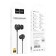 Hoco M96 headphones, wired, vacuum, microphone, 1.2 m, black