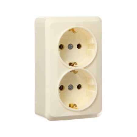 Double Luazon Lighting "League", 16 A, overhead, with salary, beige-1