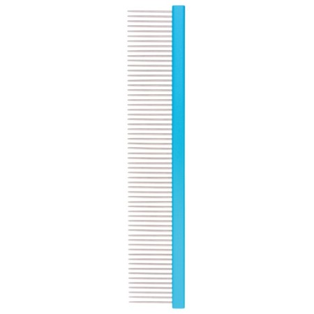 Delight comb aluminum, 25 cm, with a flat handle, 61 tooth 36 mm, black and blue-2