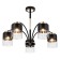 Lamp on the ESCADA rod, 2121/5p. 5x40W, e27, 680x680x490 mm, black/gold color