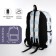Youth backpack from textiles, 3 pockets, milk/blue color