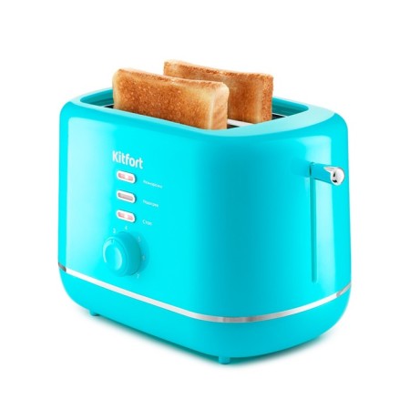 Toster KitFort KT-2050-3, 850 W, 7 fry modes, 2 toasts, turquoise