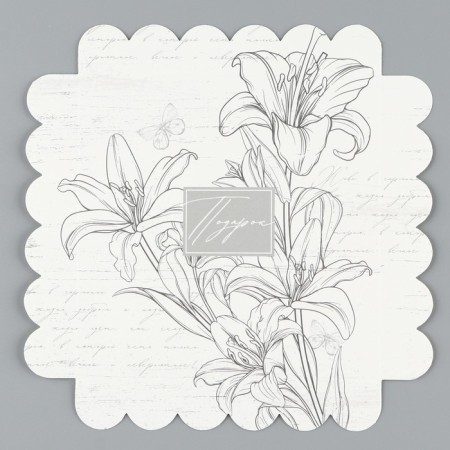 Confectionery box, chest, packaging, “lilies”, 14 x 14 x 18 cm-6