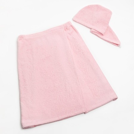 SUCH STOPS ECONOME and I: Pareo towel 68*150cm + Chalma, central pink, 100%HL, 320 g/m2-5