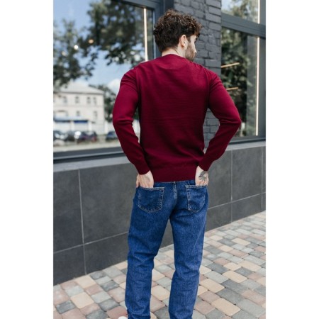 Jumper male ise, size 56, burgundy color-7