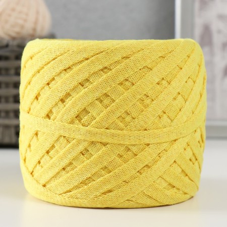 Knitted yarn "Ribbon" 85m/170 ± 5 g (yellow) mix-1