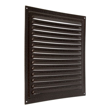 Ventilation grate Zein Lux RM3030M, 300x300 mm, with a grid, metal, copper antique-4