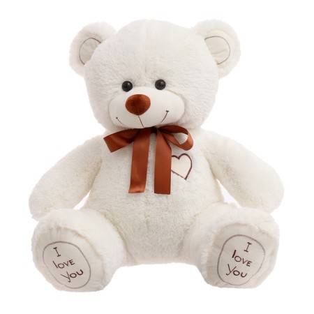 Soft toy "Bear Felix", 90 cm, milk color-3