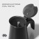 Coffee machine geyser Magistro Classic Black, 2 cups, 100 ml, black color