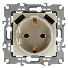 2p+E 16A-250V socket, curtains. with 2xusb 5v-3a, era12, champagne